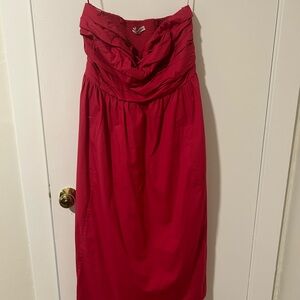 Abercrombie Emerson Poplin strapless dress